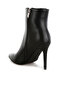 Women Rhinestones Chain Detail Boots in Black - 3