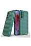 Husa Buffer cu Microfibra pentru Samsung Galaxy S24 FE, Flexible TPU, Verde