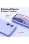 TPU Silicone Case with Microfiber for Motorola Moto E22, Microfiber Interior, Lavender - 4