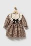 Baby Girl Dress Girls' Dress Leopard Birthday Party Wedding Special Occasion Long Sleeve Lined Dress - 4