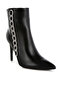 Women Rhinestones Chain Detail Boots in Black - 2