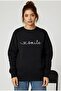Smile Heart Printed Oversize Unisex Women/Men Crop Neck Sweatshirt