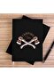 Camping Time Black Unlined Canvas Notebook