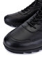 Men's Genuine Leather Black Leather Casual Shoes - 3