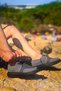 Kb042 Men's Casual Lace-Up Suede Linen Classic Shoes Skst - Gray - 4