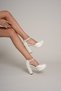 Ankle-Tied, Closed-Toe, Guaranteed Running Platform Heel Bridal Shoes - 2
