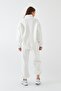 Unisex Oversize Tracksuit Set Basic White – Zippered Stand Collar, Elasticated Legs, 3 Thread Ribbed Pol - 7