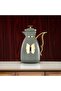 Vacuum Flask Set Plastic Push Button 0.7 L + 1 L Green & Gold - 2