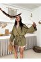 Women's Stylish Belted Modern Design and Comfortable Fit Outerwear Trench Coat - 5