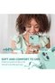 iPhone 14 Plus Flippy Liquid Silicone Case with Microfiber Interior - Light Cyan - 4