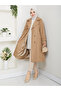Women's Lined Double-Breasted Collar Belted Trench Coat - 3