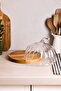Leone Pumpkin Acacia Base Glass Cake Pan 25 cm Medium Size - 4