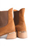 Women's Round Toe Double Elastic Daily Boots Ezra Brown Suede - 6