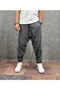 Anthracite Bohemian Baggy Pants with Elastic Waist