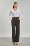 Women's Velcro Waist Trousers - Anthracite - 2