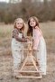 Croissant Embroidered Girl's Jumpsuit Beige - 5