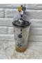 Cup with Straw, Water Bottle, Cute Drinking Bowl, 450 Ml, with Double Astronaut Figures - 3