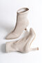 Women's Skin Stiletto Heeled Stretch Boots - 4