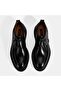 Men's Black Adjustable Buckle Leather Casual Shoes - 7