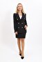 Men's Collared Blazer Jacket & Slit Straight Slim Skirt - Black - 1034502