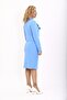 Shirt Collar Short Jacket & Plain Tight Skirt-Sky Blue - 1055540 - 3