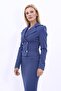 Shirt Collar Kuruvaze Short Jacket-Indigo - 1059100 - 3