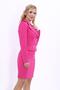 Shirt Collar Kuruvaze Short Jacket-Fuchsia - 4