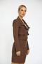 Shirt Collar Short Jacket-Chestnut - 1055100 - 4