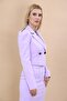 Men's Collared Drape Sleeve Short Jacket - Violet - 1057100 - 8