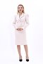 Shirt Collar Short Jacket & Plain Tight Skirt-Beige - 5