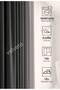 Modern Series Plain Pleated Velvet Textured Background Curtain Anthracite - 2