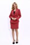 Single Button Classic Modern Jacket & Short Pencil Skirt Women's Suit-Tile - 4