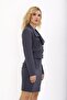Shirt Collar Short Jacket-Smoked - 1055100 - 4