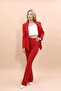 Men's Lapel Single Button Classic Jacket & Flared Trousers-Red - 1025530 - 2