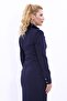 Shirt Collar Kuruvaze Short Jacket-Navy Blue - 1059100 - 4