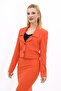 Shirt Collar Short Jacket-Orange - 2