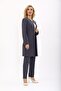Zero Collar Plain Long Jacket & Skinny Leg Pants - Smoked - 1005510 - 2