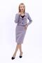 Shirt Collar Short Jacket & Plain Tight Skirt-Anthracite - 5