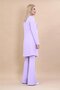 Shawl Collar Long Jacket & Spanish Flare Trousers-Violet - 1001530 - 2