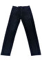 Boy's Pocket over Xp Letter Printed Ripped Pattern Straight Leg Black Color Jeans 3241