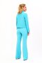 Buttoned Mini Jacket & Flared Trousers Set - Turquoise - 1010530 - 4