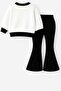 Girl's Suit with Bow Detail Leggings - 2