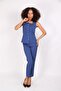 Buttoned Vest & Piped Leg Trousers Set - Indigo - 1511510 - 6
