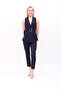 Belted Classic Vest & Trousers Set - Navy Blue - 1521510 - 7