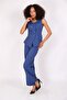 Aller Vest & Wide Leg Pants Set-Indigo - 1515520 - 2