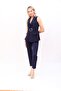 Belted Classic Vest & Trousers Set - Navy Blue - 1521510 - 2