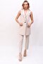 Single Button Casual Vest & Trousers Set - Beige - 1519510 - 7