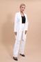 Shawl Collar Long Jacket & Wide Leg Trousers-White - 1001520 - 3