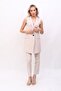 Single Button Casual Vest & Trousers Set - Beige - 1519510 - 5