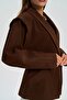 Bronte Shoulder Detail Brown Blazer - 7